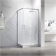 VECONI Душевой угол квадратный, двери раздвижные Rovigo RV-27CH, 800х800х1900, хром, стекло прозрачное RV27CH-8080-01-C8