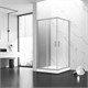 VECONI Душевой угол прямоугольный, двери раздвижные Rovigo RV-83, 1200х800х1950, никель брашинг, прозрачное стекло RV83-12080-01-C5