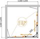 CEZARES Molveno Душевой уголок квадратный размер 120x120 см двери раздвижные профиль - оружейная сталь / стекло - прозрачное MOLVENO-A-22-100+20-C-GM-IV