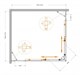 CEZARES Molveno Душевой уголок прямоугольный размер 120x110 см двери раздвижные профиль - брашированное золото / стекло - прозрачное MOLVENO-AH-22-120/110-C-BORO-IV
