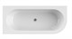 CEZARES Slim Акриловая ванна угловая левая размер 180x80 см, черный матовый SLIM CORNER-180-80-60-L-NERO-SET