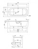 CEZARES Slim Акриловая ванна угловая левая размер 180x80 см, черный матовый SLIM CORNER-180-80-60-L-NERO-SET