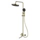 LEMARK Смеситель Siberia LMF-7026B-BRG для ванны и душа с регулируемой высотой штанги и лейкой верхнего душа «Тропический дождь», брашированное золото LMF-7026B-BRG