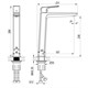 LEMARK Смеситель Hosta LM12309LGM для раковины высокий , графит LM12309LGM