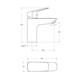 BELBAGNO Due Смеситель для раковины без донного клапана DUE-LVM-GM-W0 DUE-LVM-GM-W0