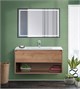 BELBAGNO Kraft Зеркало в алюминиевой раме со встроенным светильником, сенсорным выключателем и подогревом, SPC-KRAFT-1000-800-LED-TCH-WARM-NERO, 1000x32x800 мм SPC-KRAFT-1000-800-LED-TCH-WARM-NERO