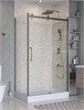 BELBAGNO Marino Душевой уголок прямоугольный размер 110x100 см профиль - оружейная сталь / стекло - прозрачное, двери раздвижные MARINO-2-AH-1-110/100-C-GM