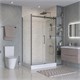BELBAGNO Marino Душевой уголок прямоугольный размер 110x80 см профиль - оружейная сталь / стекло - прозрачное, двери раздвижные MARINO-2-AH-1-110/80-C-GM