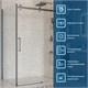 BELBAGNO Marino Душевой уголок прямоугольный размер 140x80 см профиль - оружейная сталь / стекло - прозрачное, двери раздвижные MARINO-2-AH-1-140/80-C-GM