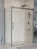 BELBAGNO Marino Душевой уголок прямоугольный размер 140x80 см профиль - оружейная сталь / стекло - прозрачное, двери раздвижные MARINO-2-AH-1-140/80-C-GM