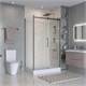 BELBAGNO Marino Душевой уголок прямоугольный размер 140x90 см профиль - оружейная сталь / стекло - прозрачное, двери раздвижные MARINO-2-AH-1-140/90-C-GM