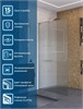 BELBAGNO Uno Душевая перегородка ширина 100 см, профиль - хром / стекло - прозрачное UNO-L-1-TB-100-FL-Cr
