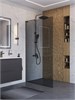BELBAGNO Uno Душевая перегородка ширина 110 см, профиль - оружейная сталь / стекло - серое UNO-L-1-TB-110-GR-GM