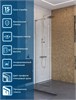 BELBAGNO Uno Душевая перегородка ширина 60 см, профиль - хром / стекло - прозрачное UNO-L-1-TB-60-C-Cr