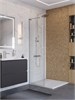 BELBAGNO Uno Душевая перегородка ширина 60 см, профиль - хром / стекло - прозрачное UNO-L-1-TB-60-C-Cr