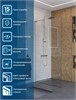 BELBAGNO Uno Душевая перегородка ширина 80 см, профиль - хром / стекло - прозрачное UNO-L-1-TB-80-C-Cr