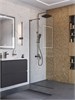BELBAGNO Uno Душевая перегородка ширина 80 см, профиль - оружейная сталь / стекло - прозрачное UNO-L-1-TB-80-C-GM
