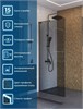 BELBAGNO Uno Душевая перегородка ширина 80 см, профиль - оружейная сталь / стекло - серое UNO-L-1-TB-80-GR-GM