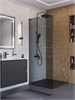 BELBAGNO Uno Душевая перегородка ширина 80 см, профиль - оружейная сталь / стекло - серое UNO-L-1-TB-80-GR-GM