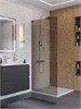 BELBAGNO Uno Душевая перегородка ширина 90 см, профиль - хром / стекло - Бронза UNO-L-1-TB-90-BR-Cr