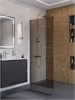 BELBAGNO Uno Душевая перегородка ширина 90 см, профиль - хром / стекло - Бронза UNO-L-1-TB-90-BR-Cr