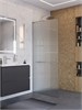 BELBAGNO Uno Душевая перегородка ширина 90 см, профиль - хром / стекло - прозрачное UNO-L-1-TB-90-FL-Cr