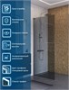 BELBAGNO Uno Душевая перегородка ширина 90 см, профиль - хром / стекло - серое UNO-L-1-TB-90-GR-Cr