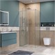 BELBAGNO Soft Close-1 Душевой уголок прямоугольный размер 100x90 см профиль - хром / стекло - прозрачное, двери раздвижные SOFT_CLOSE-1-AH-1-100/90-C-Cr