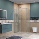BELBAGNO Soft Close-1 Душевой уголок прямоугольный размер 110x100 см профиль - хром / стекло - прозрачное, двери раздвижные SOFT_CLOSE-1-AH-1-110/100-C-Cr