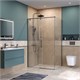 BELBAGNO Soft Close-1 Душевой уголок прямоугольный размер 110x100 см профиль - оружейная сталь / стекло - прозрачное, двери раздвижные SOFT_CLOSE-1-AH-1-110/100-C-GM