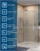 BELBAGNO Soft Close-1 Душевой уголок прямоугольный размер 110x90 см профиль - хром / стекло - прозрачное, двери раздвижные SOFT_CLOSE-1-AH-1-110/90-C-Cr