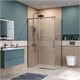 BELBAGNO Soft Close-1 Душевой уголок прямоугольный размер 120x90 см профиль - оружейная сталь / стекло - прозрачное, двери раздвижные SOFT_CLOSE-1-AH-1-120/90-C-GM