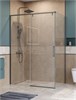 BELBAGNO Soft Close-1 Душевой уголок прямоугольный размер 130x90 см профиль - оружейная сталь / стекло - прозрачное, двери раздвижные SOFT_CLOSE-1-AH-1-130/90-C-GM