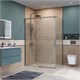 BELBAGNO Soft Close-1 Душевой уголок прямоугольный размер 140x90 см профиль - оружейная сталь / стекло - прозрачное, двери раздвижные SOFT_CLOSE-1-AH-1-140/90-C-GM
