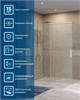 BELBAGNO Soft Close-1 Душевой уголок прямоугольный размер 150x80 см профиль - хром / стекло - прозрачное, двери раздвижные SOFT_CLOSE-1-AH-1-150/80-C-Cr