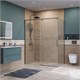 BELBAGNO Soft Close-1 Душевой уголок прямоугольный размер 160x100 см профиль - оружейная сталь / стекло - прозрачное, двери раздвижные SOFT_CLOSE-1-AH-1-160/100-C-GM