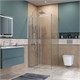 BELBAGNO Soft Close-2 Душевой уголок прямоугольный размер 100x80 см профиль - хром / стекло - прозрачное, двери раздвижные SOFT_CLOSE-2-AH-1-100/80-C-Cr