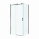 BELBAGNO Soft Close-2 Душевой уголок прямоугольный размер 100x80 см профиль - оружейная сталь / стекло - прозрачное, двери раздвижные SOFT_CLOSE-2-AH-1-100/80-C-GM