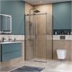 BELBAGNO Soft Close-2 Душевой уголок прямоугольный размер 100x80 см профиль - оружейная сталь / стекло - прозрачное, двери раздвижные SOFT_CLOSE-2-AH-1-100/80-C-GM