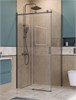 BELBAGNO Soft Close-2 Душевой уголок прямоугольный размер 100x80 см профиль - оружейная сталь / стекло - прозрачное, двери раздвижные SOFT_CLOSE-2-AH-1-100/80-C-GM