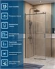 BELBAGNO Soft Close-2 Душевой уголок прямоугольный размер 100x90 см профиль - оружейная сталь / стекло - прозрачное, двери раздвижные SOFT_CLOSE-2-AH-1-100/90-C-GM