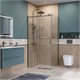 BELBAGNO Soft Close-2 Душевой уголок прямоугольный размер 100x90 см профиль - оружейная сталь / стекло - прозрачное, двери раздвижные SOFT_CLOSE-2-AH-1-100/90-C-GM