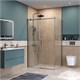BELBAGNO Soft Close-2 Душевой уголок прямоугольный размер 130x90 см профиль - оружейная сталь / стекло - прозрачное, двери раздвижные SOFT_CLOSE-2-AH-1-130/90-C-GM