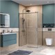 BELBAGNO Soft Close-2 Душевой уголок прямоугольный размер 130x90 см профиль - оружейная сталь / стекло - прозрачное, двери раздвижные SOFT_CLOSE-2-AH-1-130/90-C-GM