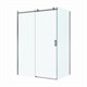 BELBAGNO Soft Close-2 Душевой уголок прямоугольный размер 140x100 см профиль - оружейная сталь / стекло - прозрачное, двери раздвижные SOFT_CLOSE-2-AH-1-140/100-C-GM