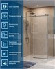 BELBAGNO Soft Close-2 Душевой уголок прямоугольный размер 140x100 см профиль - оружейная сталь / стекло - прозрачное, двери раздвижные SOFT_CLOSE-2-AH-1-140/100-C-GM