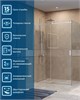 BELBAGNO Soft Close-2 Душевой уголок прямоугольный размер 150x90 см профиль - хром / стекло - прозрачное, двери раздвижные SOFT_CLOSE-2-AH-1-150/90-C-Cr