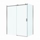 BELBAGNO Soft Close-2 Душевой уголок прямоугольный размер 160x100 см профиль - оружейная сталь / стекло - прозрачное, двери раздвижные SOFT_CLOSE-2-AH-1-160/100-C-GM