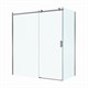 BELBAGNO Soft Close-2 Душевой уголок прямоугольный размер 180x100 см профиль - оружейная сталь / стекло - прозрачное, двери раздвижные SOFT_CLOSE-2-AH-1-180/100-C-GM