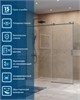 BELBAGNO Soft Close-2 Душевой уголок прямоугольный размер 180x90 см профиль - оружейная сталь / стекло - прозрачное, двери раздвижные SOFT_CLOSE-2-AH-1-180/90-C-GM